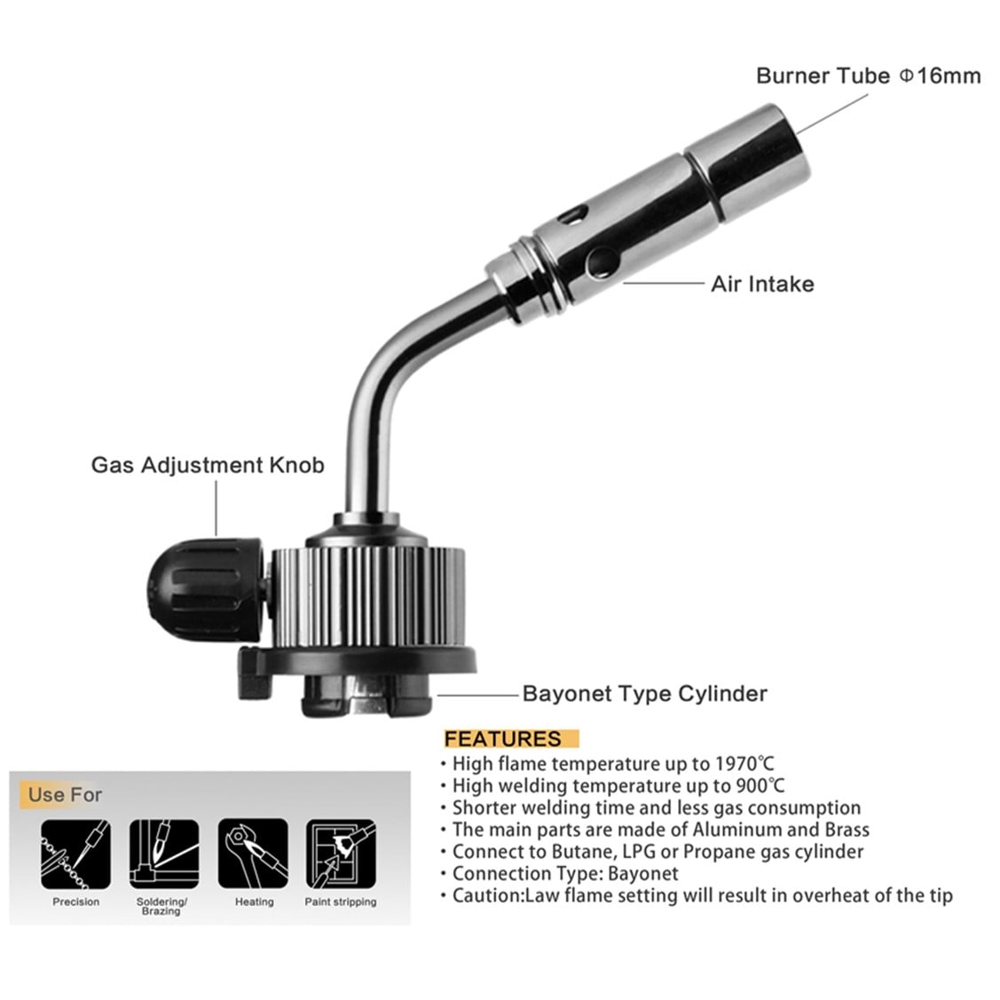 Butane Gas Torch AH-BB01 Outdoor Barbecue Heating Burner