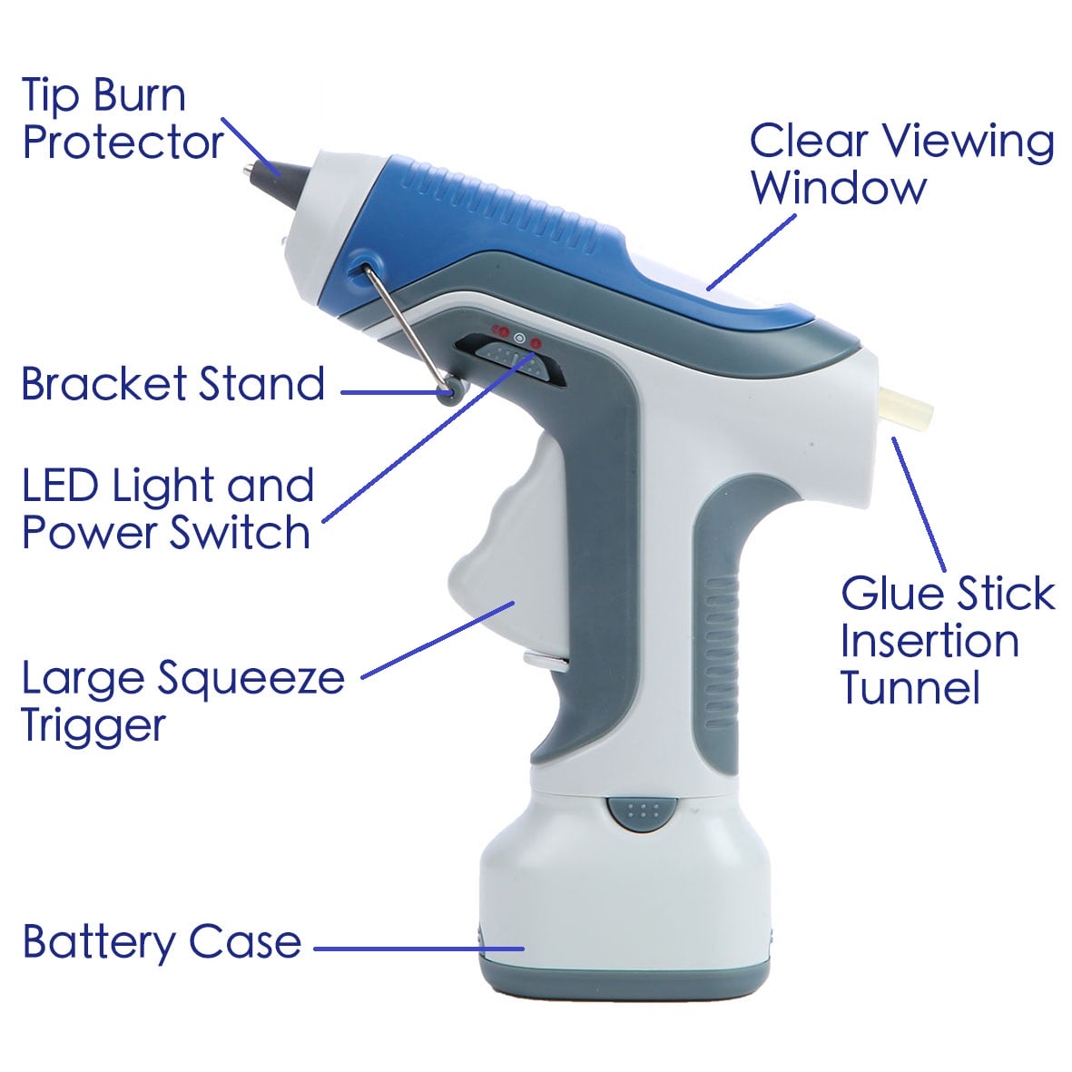 Cordless Glue Gun Battery Operated sold by A-HOT Taiwan Professional Factory in DIY, Repairing and Decorating Hand Craft Tool