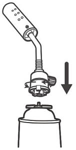 Butane gas  torch Batonet Type installation